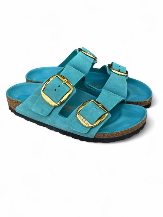 Birkenstock Shoes - Birkenstock Arizona Big Buckle Oiled Leather Sandals Biscay Bay EU 39 US 8 N